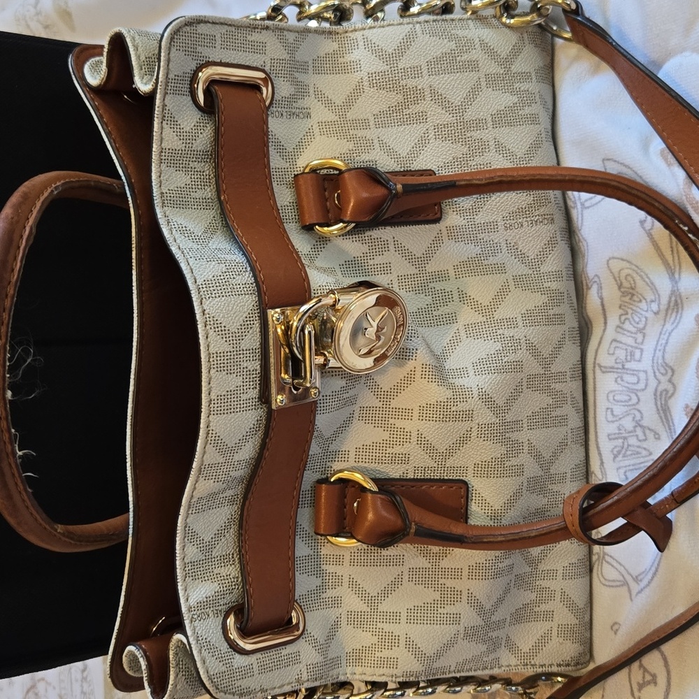 Michael Kors Brown and Cream Women's Bag